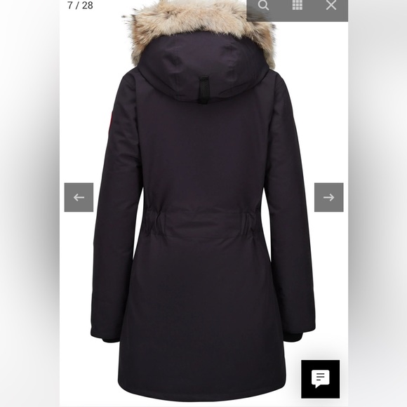 CANADA GOOSE excellent condition with fur trillium parka navy blue - Picture 2 of 3